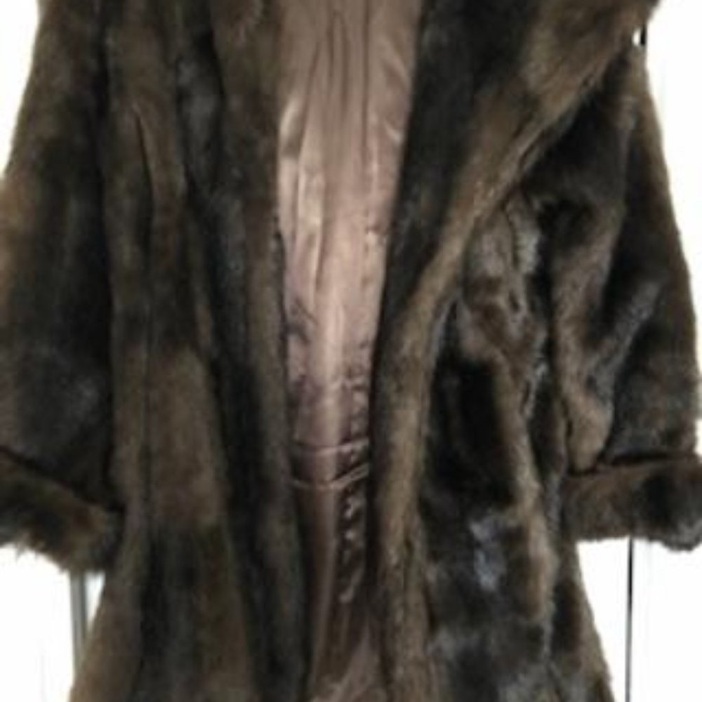 Womens Faux mink jacket size medium